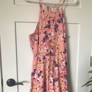 Mossimo fit and flare / skater dress pink floral